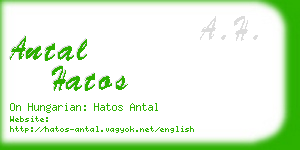 antal hatos business card